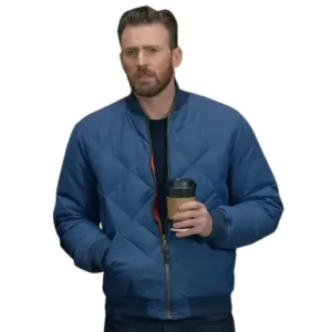 Super Bowl Commercial Chris Evans Blue Bomber Jacket