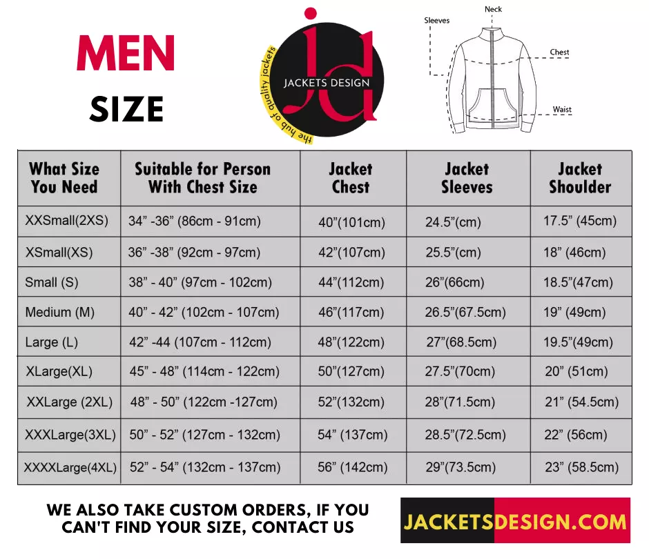 Size Chart For Men