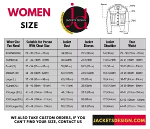 Size Chart For Women