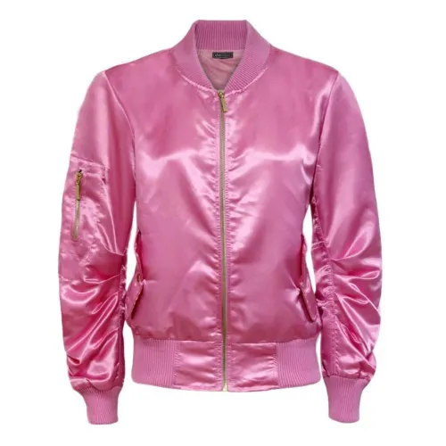 Womens Pink Bomber Jacket