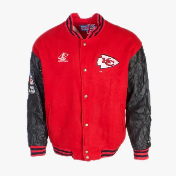 Kansas City Chiefs Red Vintage Letterman Varsity Jacket