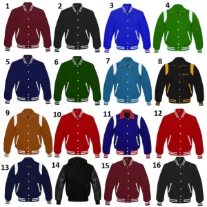 Multiple Colors Letterman Varsity Jacket
