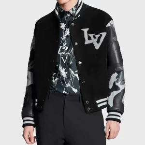 The Kid Laroi Wrong LV Black Varsity Jacket