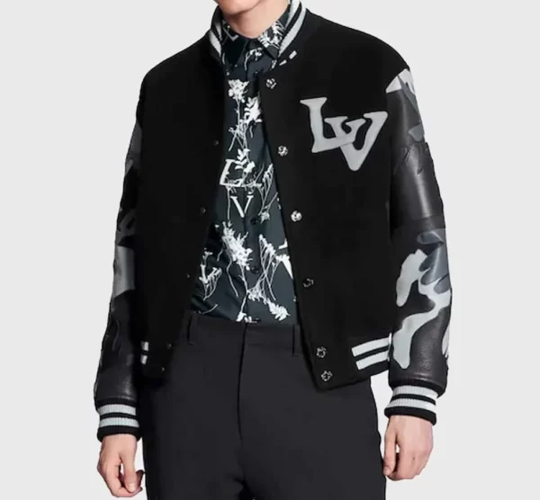 The Kid Laroi Wrong LV Black Varsity Jacket