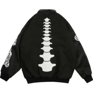 Back Bone Black Varsity Jacket