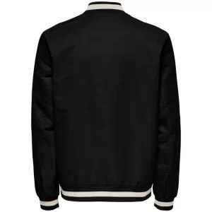 VBJ-JD-001 Mens Black Vintage S Letter Varsity Jacket