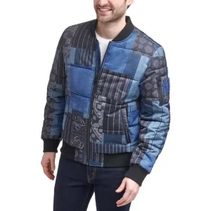 Multi Colors and Designs Puffer Bomber Jacket