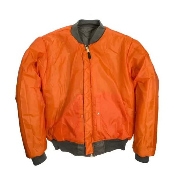 Orange MA 1 Bomber Jacket