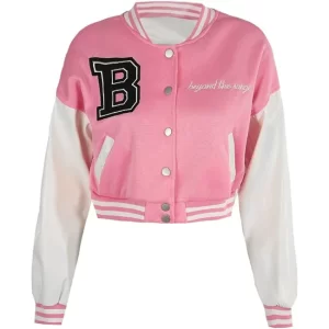Womens Pink Beyond The Range Cropped Jacket