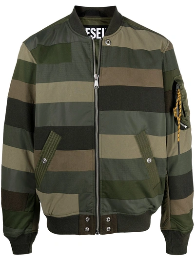 All American S3 Spencer Striped Bomber Jacket