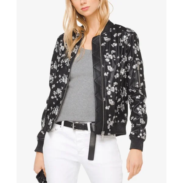 High School Musical The Musical The Series S2 Gina Black Floral Bomber Jacket