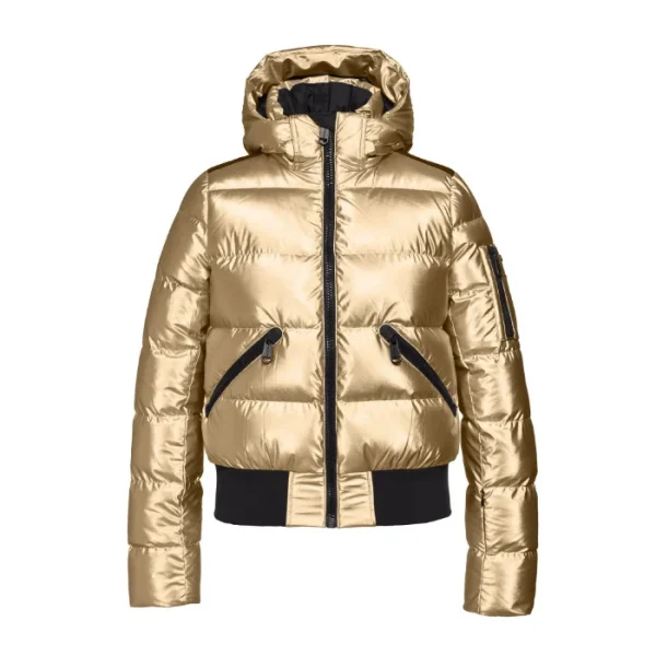Ted Lasso S2 E12 Keeley Gold Bomber Jacket front