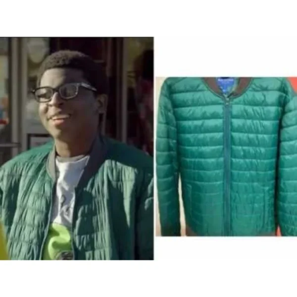 Welcome to Flatch S1 E1 Green Puffer Bomber Jacket