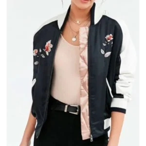 13 Reasons Why S2 E3 Jessica Davis Embroidered Bomber Jacket