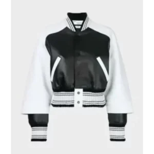 Bold and the Beautiful Jan 21 Paris White and Black Leather Jacket