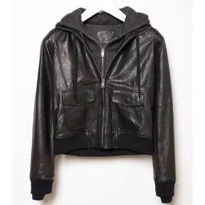 Brooklyn Nine-Nine S7 E11 Rosa Diaz Black Leather Bomber Jacket