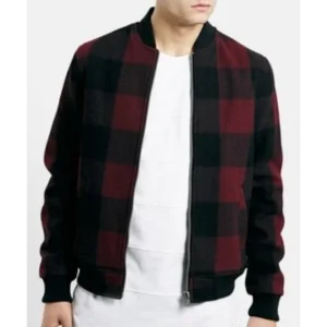 Pretty Little Liars S5 E23 Andrew Campbell Plaid Bomber Jacket