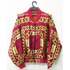 Dollface S1 E6 Stella Cole Red Chain Bomber Jacket