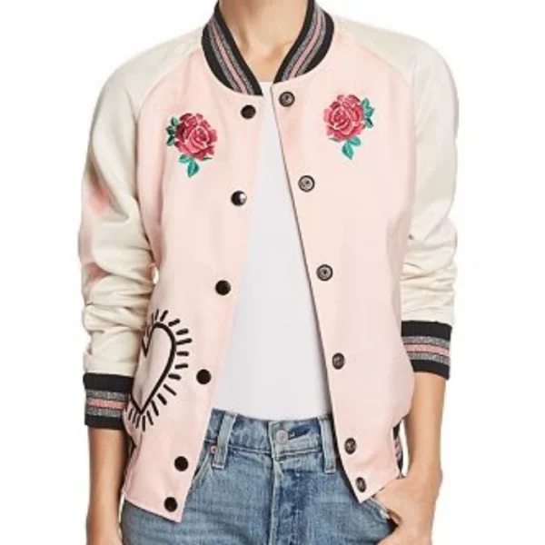 Riverdale S4 E3 Betty Cooper Pink Bomber Jacket crop