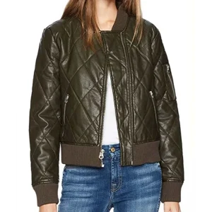 The 100 S6 E3 E4 Raven Reyes Quilted Bomber Jacket