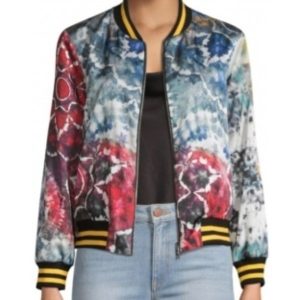 The Rachael Ray Show Sep 19 Multicolored Bomber Jacket