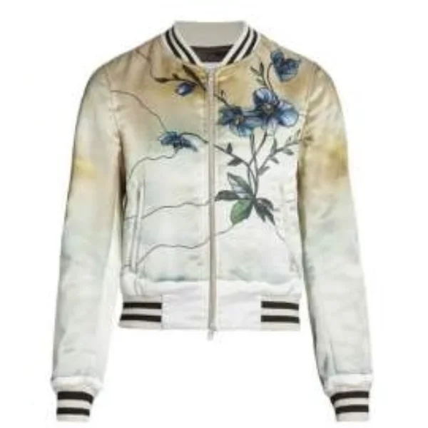 The Today Show Sep 22 John Legend Floral Bomber Jacket crop