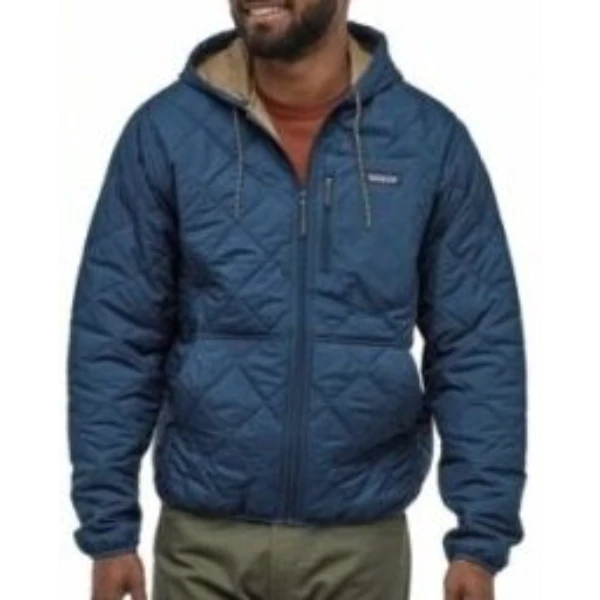 Bless This Mess S2 E9 Mike Blue Hooded Quilted Jacket crop
