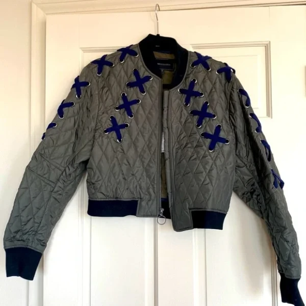 Stumptown S1 E2 Quilted Lace Up Bomber Jacket