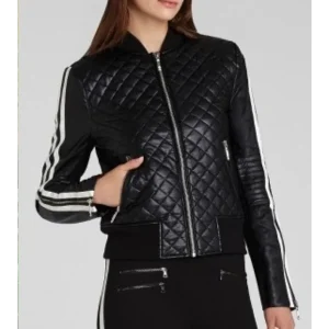 The 100 S2 E10 Clarke Griffin Black Quilted Leather Jacket