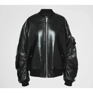 The Kardashians S2 E2 Kim Oversized Black Leather Jacket