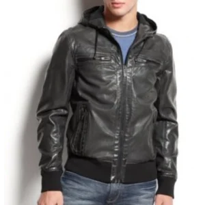 The Originals S1 E11 Klaus Mikaelson Hooded Leather Bomber Jacket