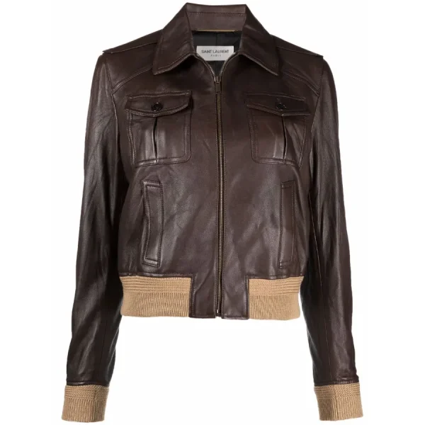Poker Face S1 E3 Charlie Cale Leather Bomber Jacket