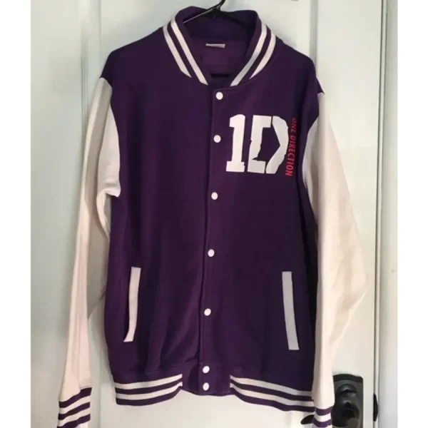 1D One Direction Purple Varsity Jacket Replica
