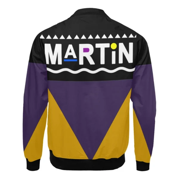 90s Martin Lawrence Black and Purple Jacket