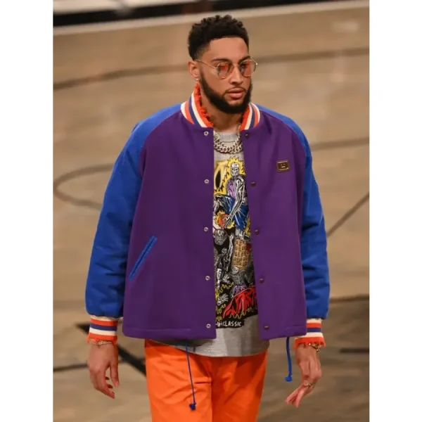 Ben Simmons Brooklyn Nets Purple Varsity Jacket