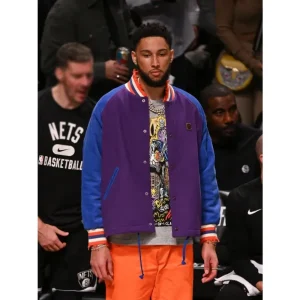 Ben Simmons Brooklyn Nets Purple Varsity Jacket
