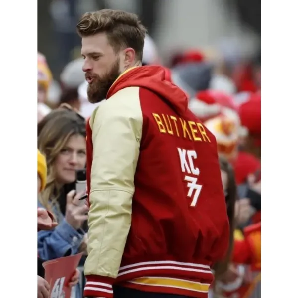 Harrison Butker Super Bowl LVII Parade Varsity Bomber Jacket