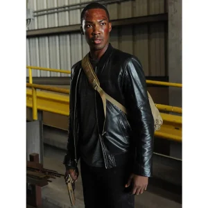 24 Legacy S01 Eric Carter Black Leather Bomber Jacket