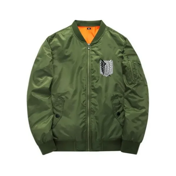 Attack On Titan Survey Corps Green MA 1 Bomber Jacket