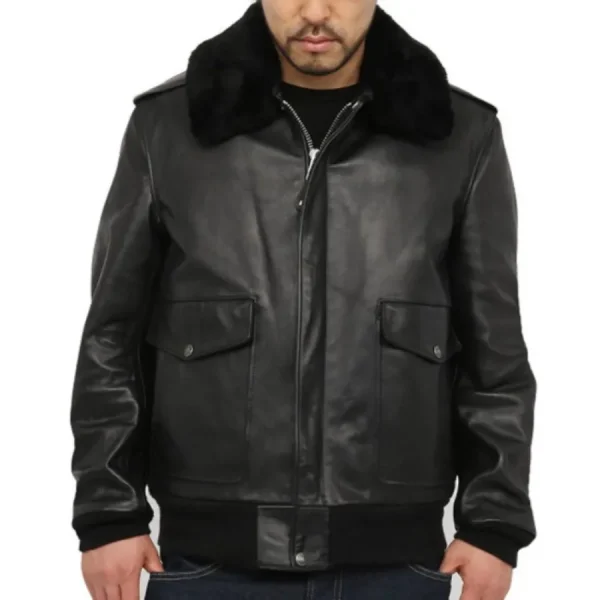 Drake Leather Bomber Jacket