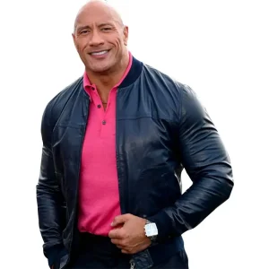 Dwayne Johnson Black Adam Premiere Leather Bomber Jacket