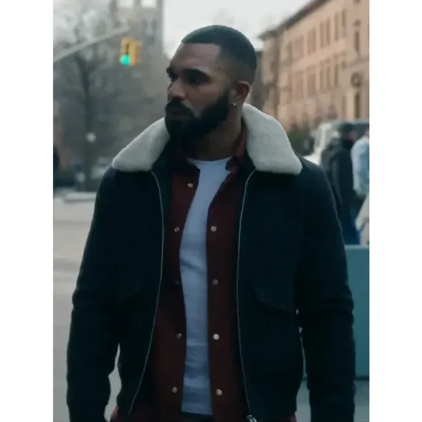 Harlem Ian Walker Fur Collar Bomber Jacket