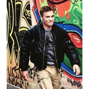 Finn Cole Here Are the Young Men Black Bomber Jacket