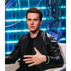 Jonathan Groff The Matrix 4 Event Leather Bomber Jacket