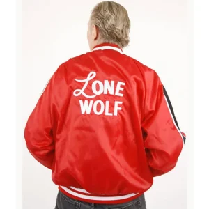 Lone Wolf Red Bomber Jacket