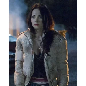 Megan Fox Jennifer’s Body White Hooded Bomber Jacket