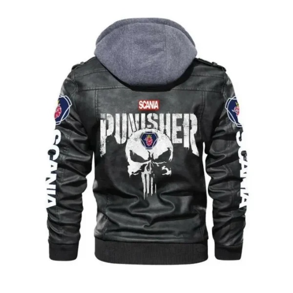 Punisher Black Hooded Bomber Jacket