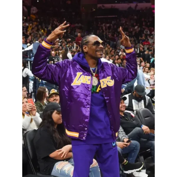 Snoop Dogg Lakers Purple Varsity Jacket