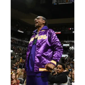 Snoop Dogg Lakers Purple Varsity Jacket