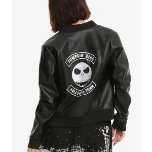 The Nightmare Before Christmas Leather Bomber Jacket
